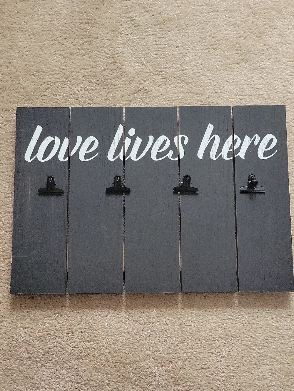 Gallery Solutions 13 X18.5 Love Lives HERE Clip Frame, Black